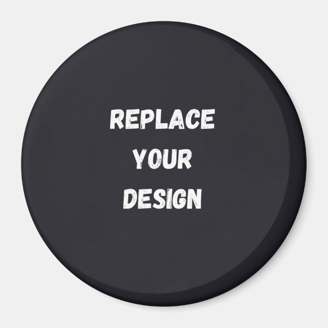 Benutzerdefiniertes schwarzes einfaches Design Fot Magnet (Vorne)