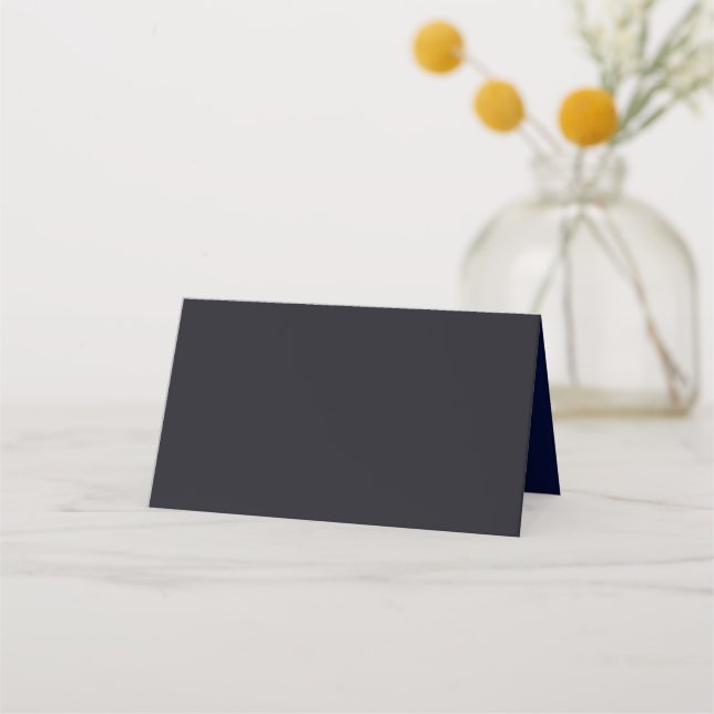 Benutzerdefiniertes schwarzes einfaches Design Fot Platzkarte (Vorderseite)