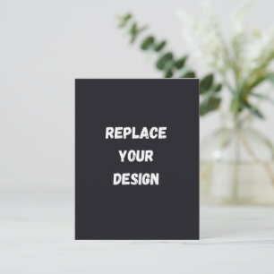 Benutzerdefiniertes schwarzes einfaches Design Fot RSVP Karte