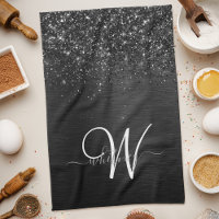 Benutzerdefiniertes Schwarzes Glitzer-Sparkon-Mono