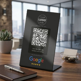 Benutzerdefiniertes schwarzes QR-Code-Logo für Ges Sockelschild