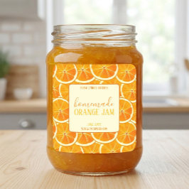 Benutzerdefiniertes selbstgemachtes Orangenmarmela Quadratischer Aufkleber