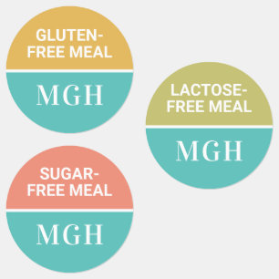 Benutzerdefiniertes Set für Monogramm und Textnahr Etiketten