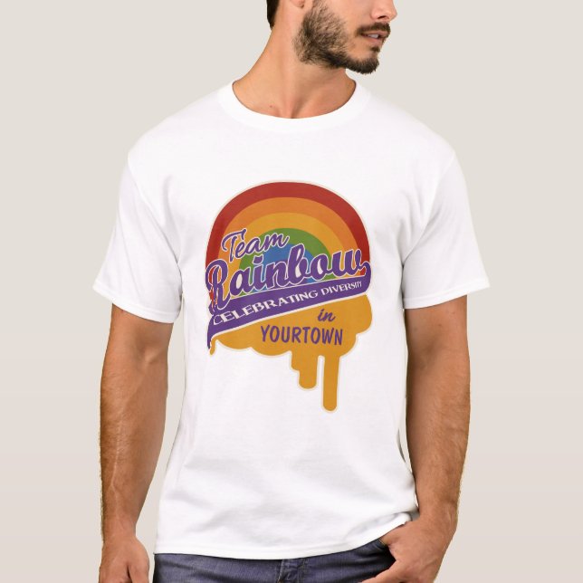 Benutzerdefiniertes Shirt für Team Rainbow - Stil  (Vorderseite)