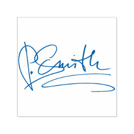 Benutzerdefiniertes Signaturblau Permastempel