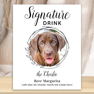 Benutzerdefiniertes Signature Getränk Hundebar Pet Poster