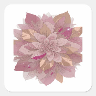 Benutzerdefiniertes Silber FLOWER POWER Sticker De