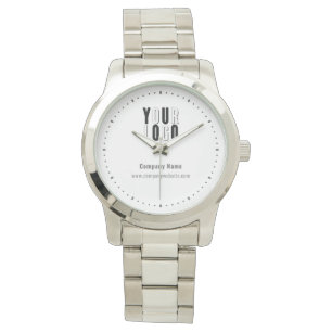 Benutzerdefiniertes silbernes Firmenlogo Werbe- Armbanduhr