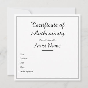 Benutzerdefiniertes Silver-Echtheitszertifikat am Dankeskarte