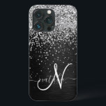 Benutzerdefiniertes Silver Glitzer Black Sparkle M Case-Mate iPhone Hülle<br><div class="desc">Dieses elegante,  hübsch silber funkelnde Glitzer auf schwarz gebürstetem metallischem Hintergrund ist einfach zu personalisieren.</div>