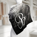 Benutzerdefiniertes Silver Glitzer Black Sparkle M Halstuch<br><div class="desc">Dieses trendige,  elegante Bandana-Design mit hübschem silberfarbenem Glitzer auf schwarz gebürstetem metallischem Hintergrund ist einfach zu personalisieren.</div>