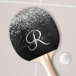 Benutzerdefiniertes Silver Glitzer Black Sparkle M Tischtennis Schläger<br><div class="desc">Dieses angesagte und elegante Tischtennispongpaddel-Design mit hübschem silberfarbenem Glitzer auf schwarz gebürstetem metallischem Hintergrund ist einfach zu personalisieren.</div>