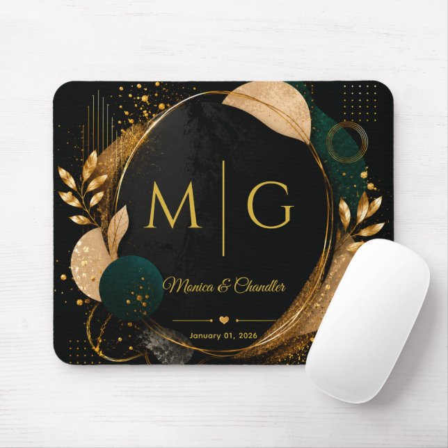 Benutzerdefiniertes Skript auf luxuriösem schwarze Mousepad (Mit Mouse)