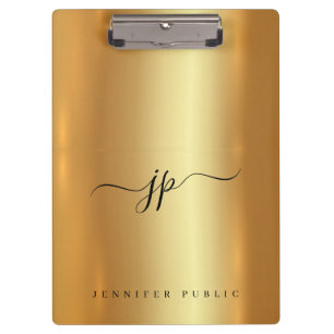 Benutzerdefiniertes Skript Eleganter Text Monogram Klemmbrett