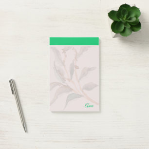 Benutzerdefiniertes Skript Farbige grüne Randfarbe Post-it Klebezettel