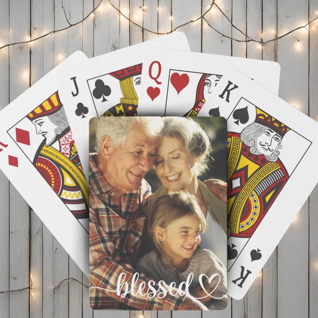 Benutzerdefiniertes Skript-Foto Spielkarten (Blessed Script Custom Photo Playing Cards)