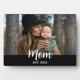 Benutzerdefiniertes Skript Mom Est. Foto Fotoplatte