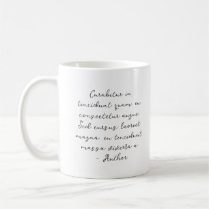 Benutzerdefiniertes Skript Zitat Gedicht Liedtext Kaffeetasse