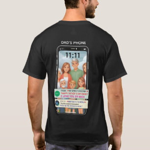 Benutzerdefiniertes Smartphone Vatertags-T-Shirt T-Shirt