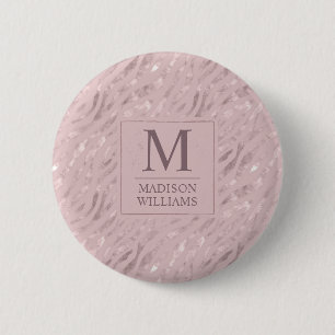 Benutzerdefiniertes Soft Blush Pastell Rosa Gold G Button