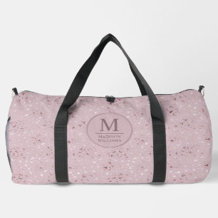 Benutzerdefiniertes Soft Blush Pastell Rosa Gold G Duffle Bag