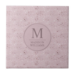 Benutzerdefiniertes Soft Blush Pastell Rosa Gold G Fliese