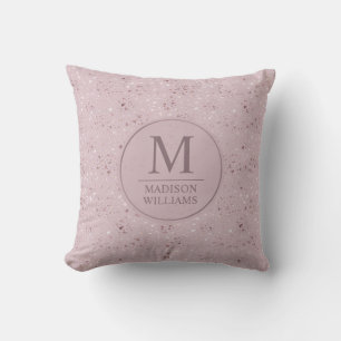 Benutzerdefiniertes Soft Blush Pastell Rosa Gold G Kissen
