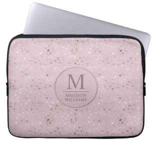 Benutzerdefiniertes Soft Blush Pastell Rosa Gold G Laptopschutzhülle