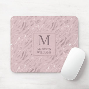 Benutzerdefiniertes Soft Blush Pastell Rosa Gold G Mousepad