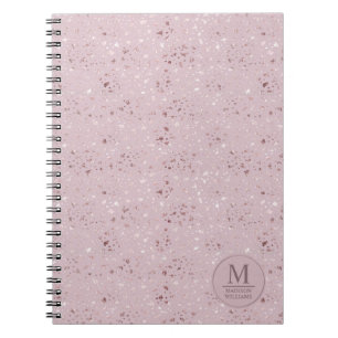 Benutzerdefiniertes Soft Blush Pastell Rosa Gold G Notizblock