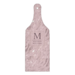 Benutzerdefiniertes Soft Blush Pastell Rosa Gold G Schneidebrett