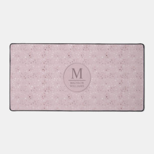 Benutzerdefiniertes Soft Blush Pastell Rosa Gold G Schreibtischunterlage