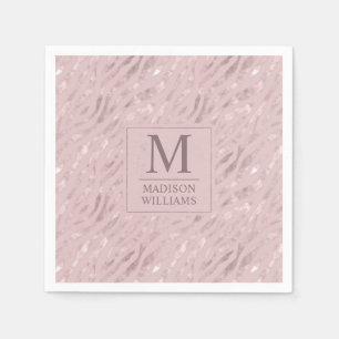 Benutzerdefiniertes Soft Blush Pastell Rosa Gold G Serviette
