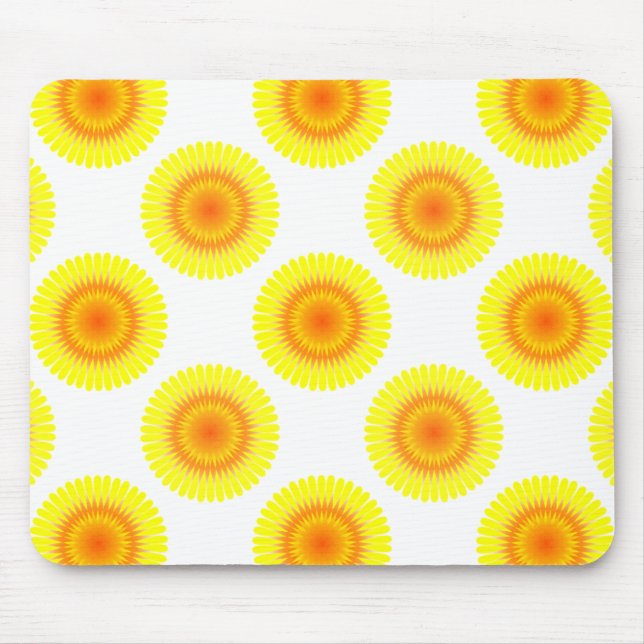Benutzerdefiniertes Sonnenblumenmuster Mousepad (Vorne)