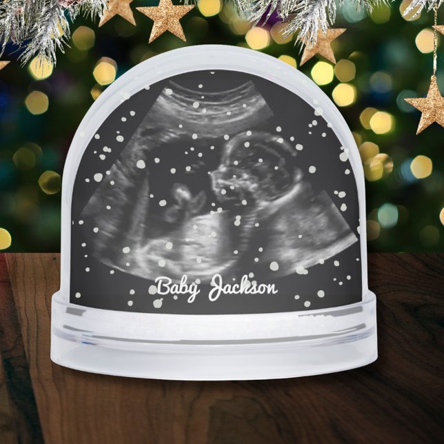 Benutzerdefiniertes Sonogramm Schwangerschaft Ultr Schneekugeln (Custom Sonogram Pregnancy Ultrasound Photo Snow Globes)