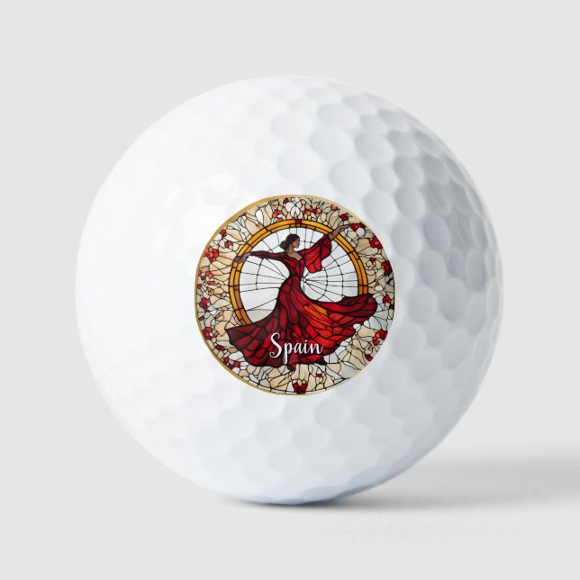 Benutzerdefiniertes Spanien Urlaubs Souvenir Golfball (Vorderseite)