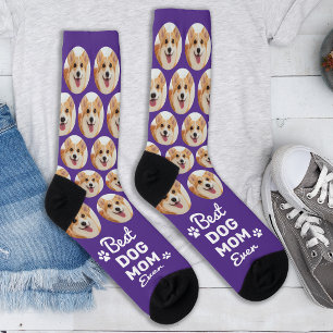 Benutzerdefiniertes Spaß-Hund-MUTTER-Süßes Muster Socken