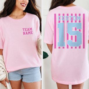 Benutzerdefiniertes Sportteam Vorder- und Rückseit T-Shirt