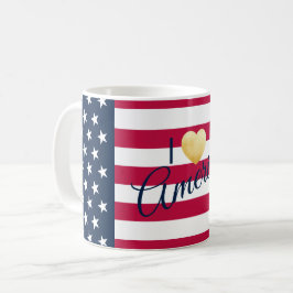 Benutzerdefiniertes Sprichwort I Liebe Amerika Tre Kaffeetasse