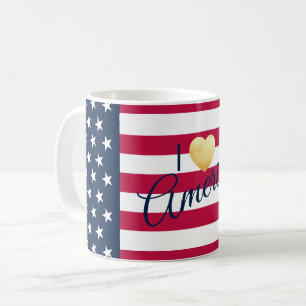 Benutzerdefiniertes Sprichwort I Liebe Amerika Tre Kaffeetasse