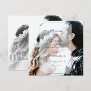 Benutzerdefiniertes SQ-Foto Einfaches elegantes GV Einladung