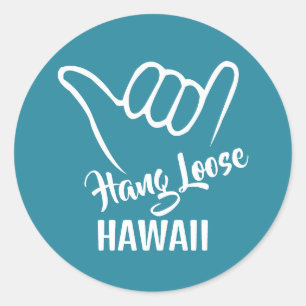 Benutzerdefiniertes Standort- und FarbShaka Runder Aufkleber