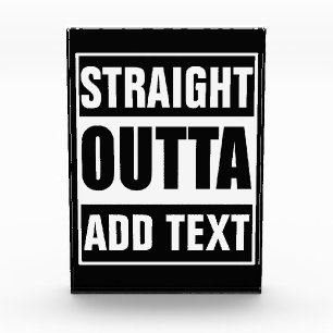 Benutzerdefiniertes Straight Outta mit eigenem Tex Fotoblock