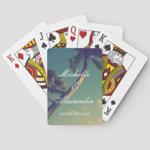 Benutzerdefiniertes Strandhochzeitsfoto-Deck aus S Spielkarten