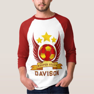 Benutzerdefiniertes Super Star Soccer Emblem Flüge T-Shirt
