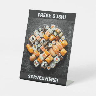 Benutzerdefiniertes Sushi Platter Pedestzeichen Sockelschild