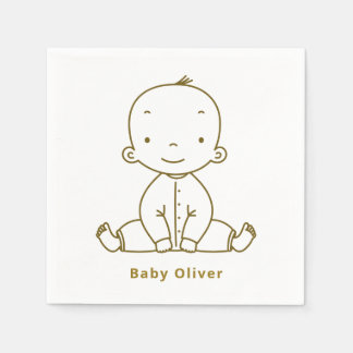 Benutzerdefiniertes süßes Baby-Junge-Design Baby-S Serviette