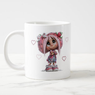 Benutzerdefiniertes süßes Erdbeermädchen Jumbo-Tasse