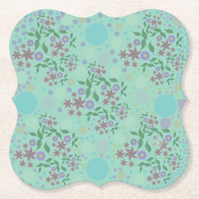 Benutzerdefiniertes süßes Kidcore-Konfetti-Blumen- Untersetzer (Vorderseite)