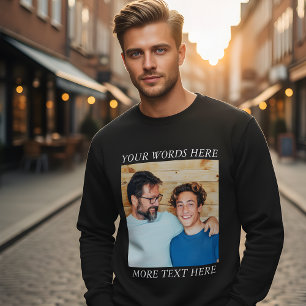 Benutzerdefiniertes Sweatshirt mit Bild und Text,